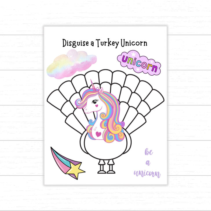 Unicorn Turkey Disguise Free Printable Unicorn Turkey Disguise Free Printable