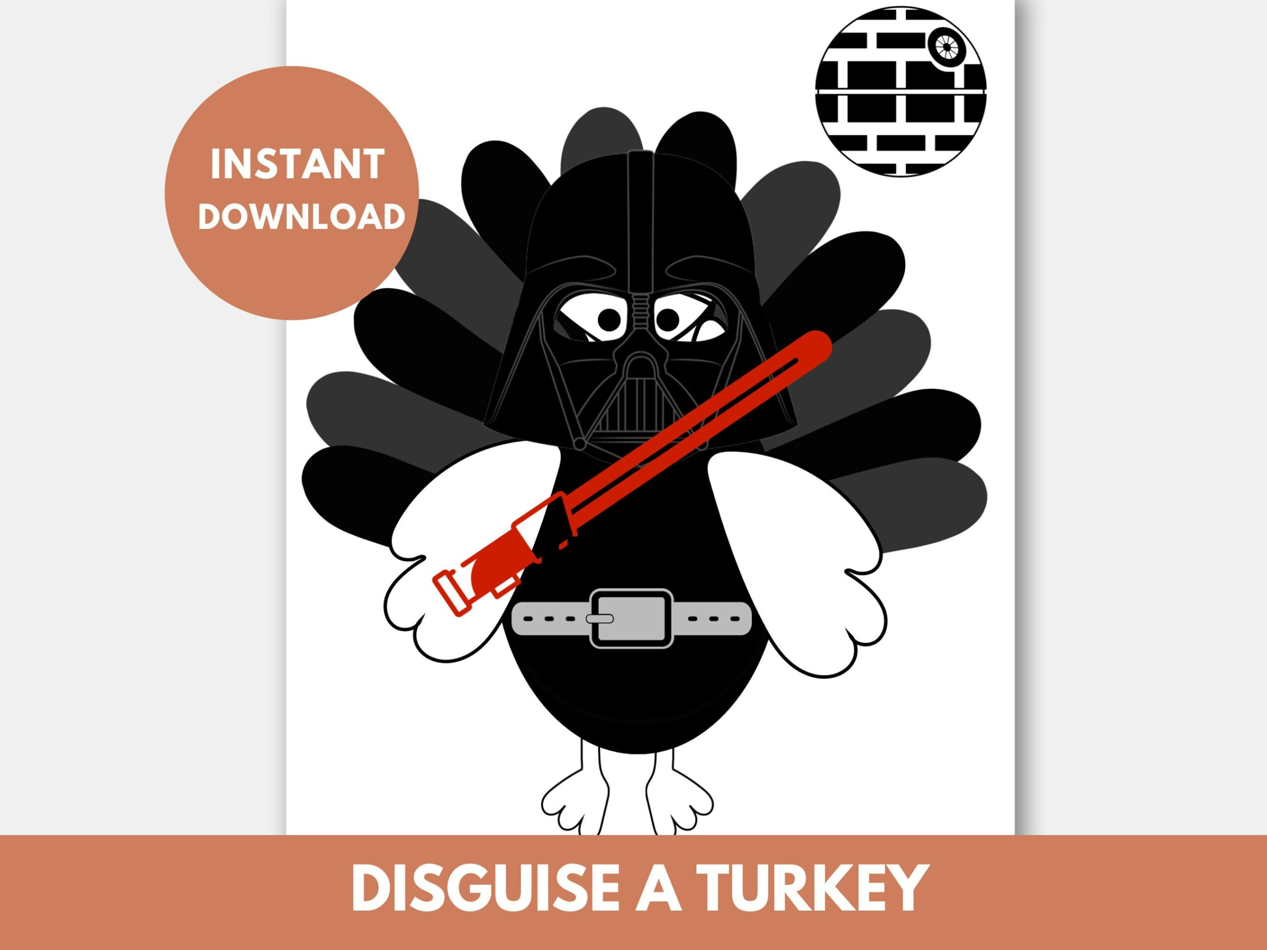 Disguise Kit - Etsy Uk regarding Darth Vader Turkey Disguise Template Printable Informational