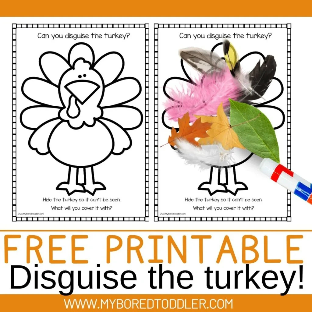 Disguise The Turkey - Free Printable Thanksgiving Activity - My in Free Printable Disguise A Turkey Template Free Download