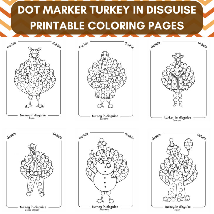 Do a Dot Turkey Printable Do a Dot Turkey Printable