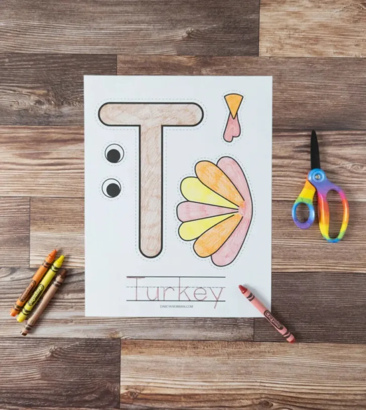 T Is For Turkey Printable T Is For Turkey Printable