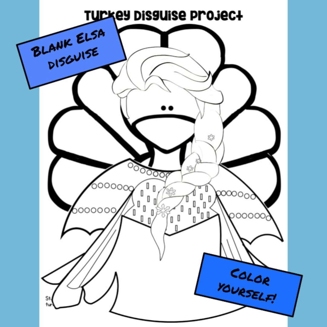 Elsa Turkey In Disguise - Mom. Wife. Busy Life. for Elsa Turkey Disguise Printable
