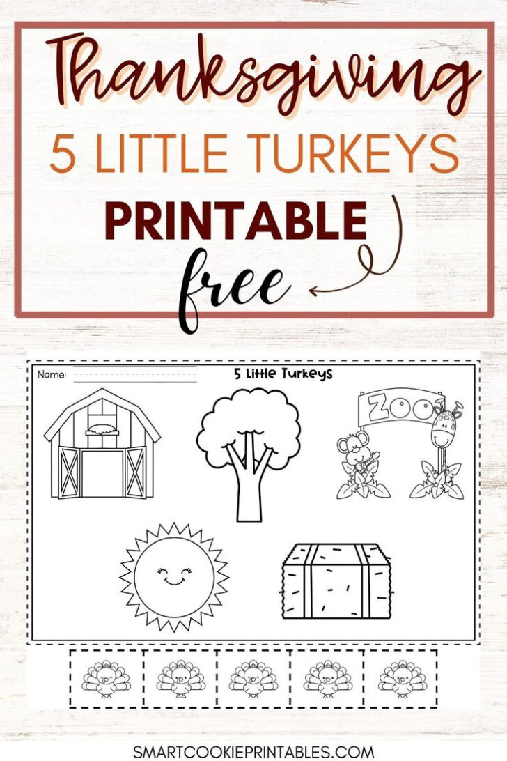 5 Little Turkeys Printable