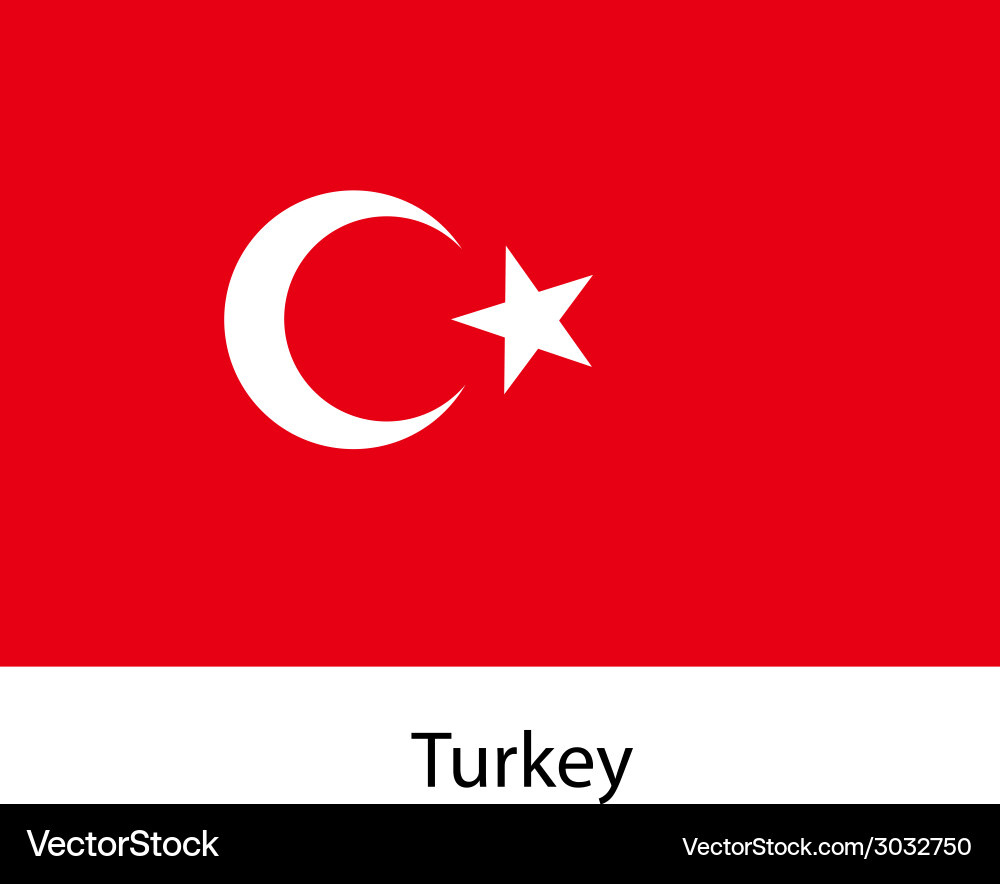 Flagge Des Landes Truthahn Lizenzfreies Vektorbild intended for Flag Of Turkey Printable