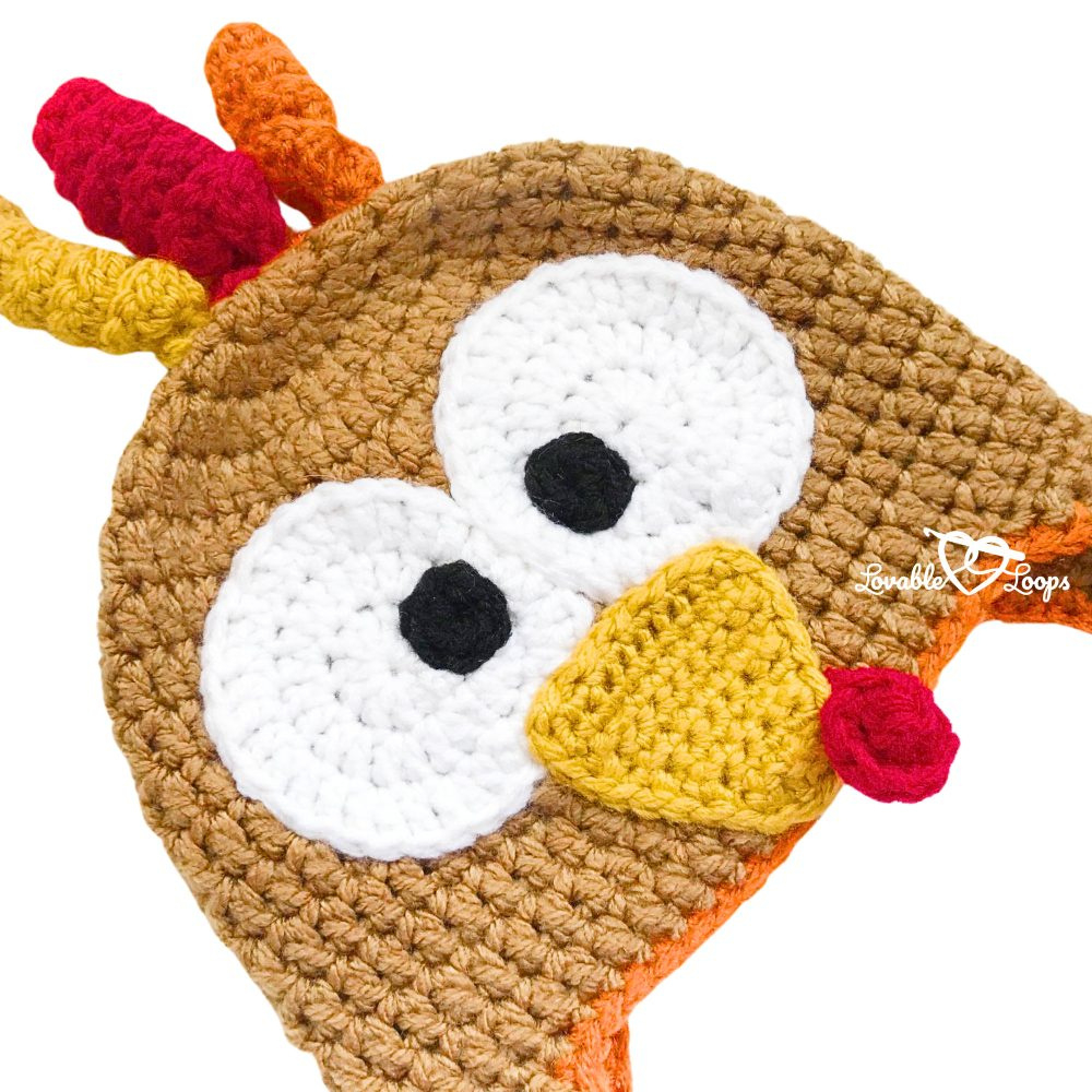 Free Crochet Turkey Hat Pattern (All Sizes) + Video Tutorial inside Turkey Hat Craft Free Printable	Informational