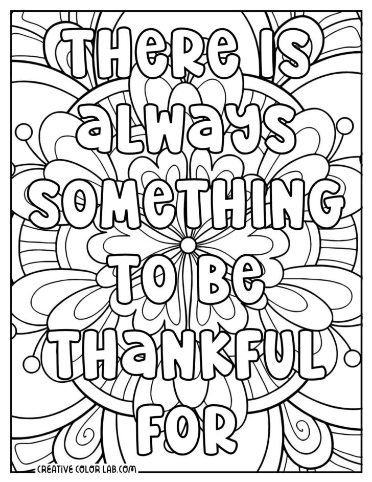 I am Thankful Coloring Page Printable