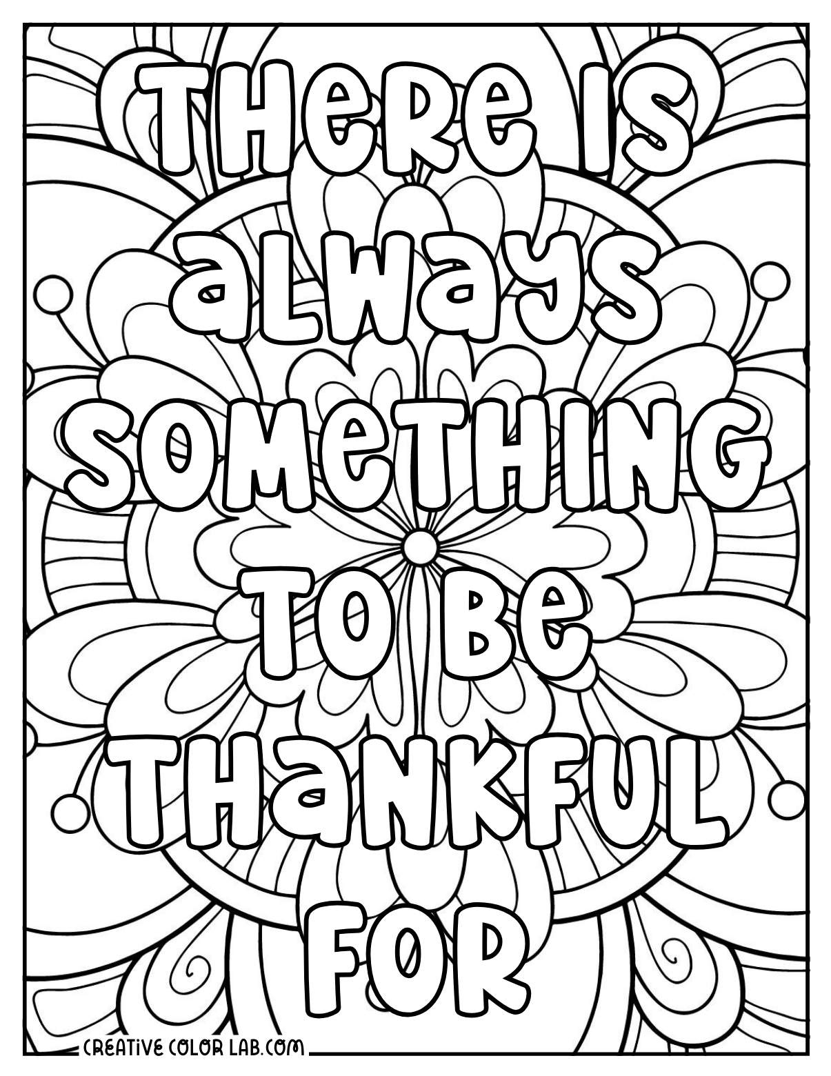 Free Grateful Coloring Pages | Pdf Printables To Download with I Am Thankful Coloring Page Printable