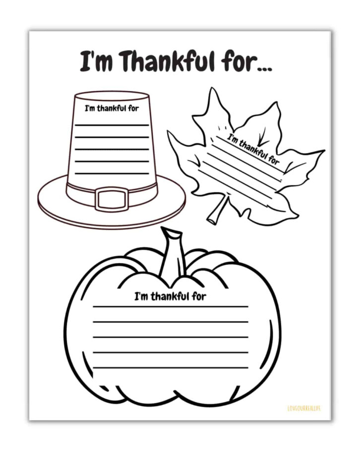 I am Thankful For Printable Free