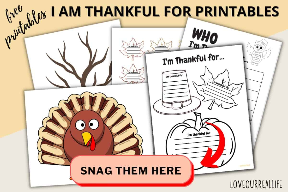Free I'M Thankful For Printable And Worksheets For Kids ⋆ Love inside I am Thankful Preschool Printable