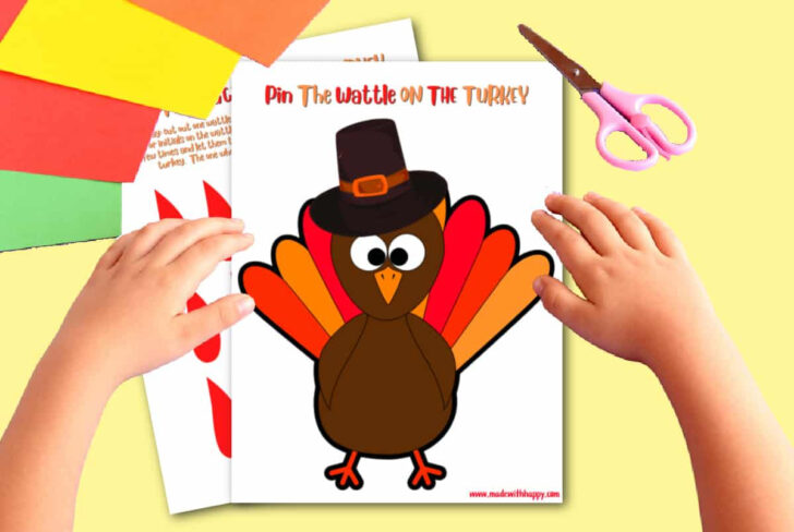 Printable Pin the Tail On the Turkey