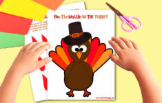 Free Pin The Wattle On The Turkey Printable Thanksgiving Game throughout Printable Pin the Tail On the Turkey