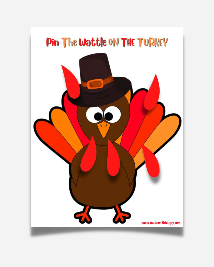 Pin the Tail On the Turkey Printable Pin the Tail On the Turkey Printable