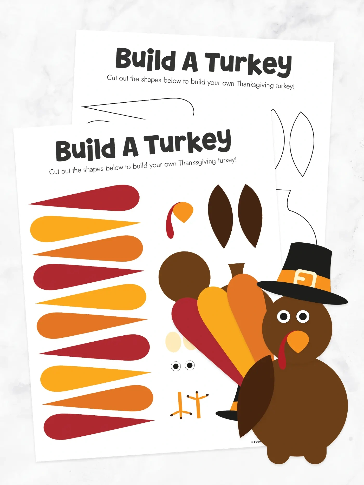 Free Printable Build A Turkey Cutout - Favorite Printables for Free Printable Build a Turkey Template