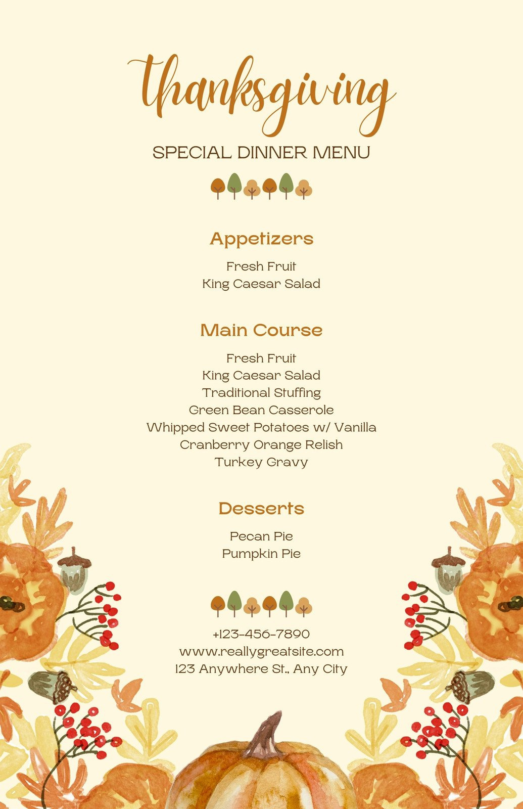 Free Printable, Customizable Thanksgiving Menu Templates | Canva for Thanksgiving Menu Templates