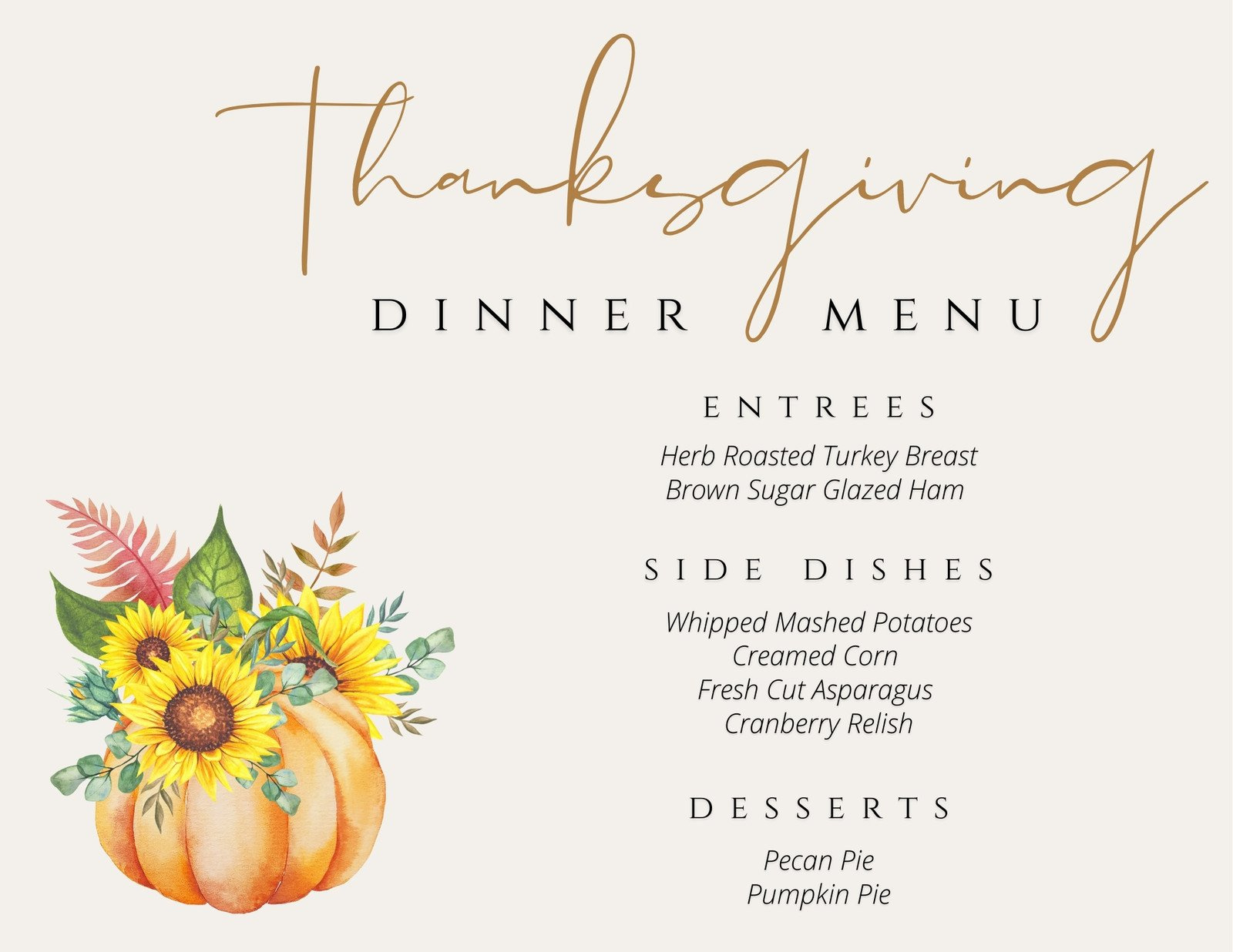 Free Printable, Customizable Thanksgiving Menu Templates | Canva inside Free Thanksgiving Cocktail Menu Template