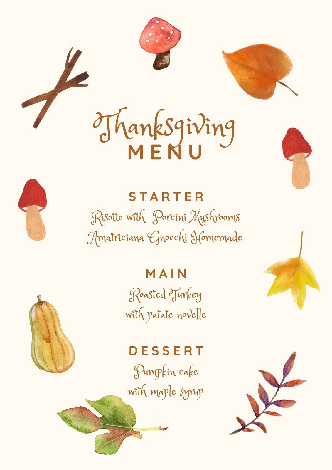 Free Printable, Customizable Thanksgiving Menu Templates | Canva with regard to Free Thanksgiving Cocktail Menu Template