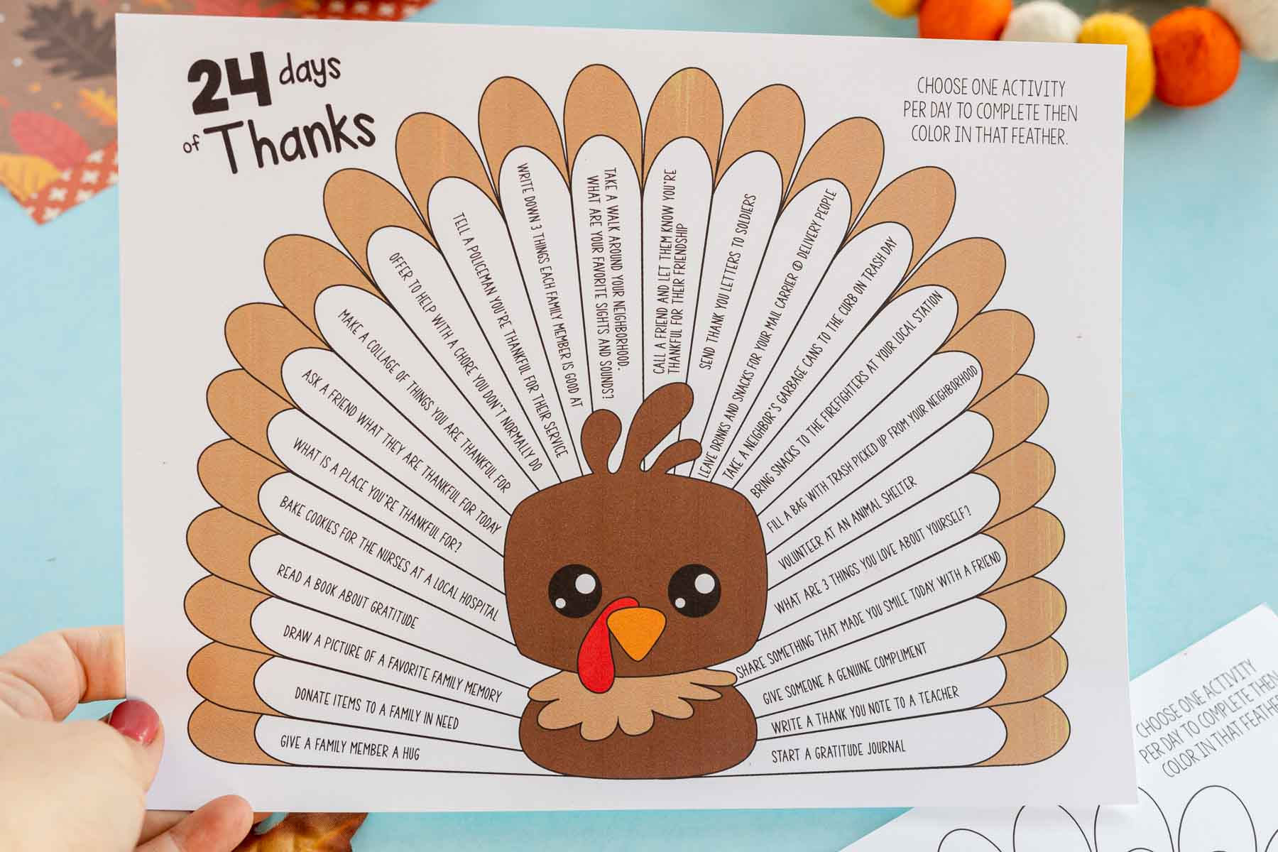 Free Printable Gratitude Thanksgiving Turkeys - Play Party Plan regarding Printable Thankful Turkey Craft Template Informational