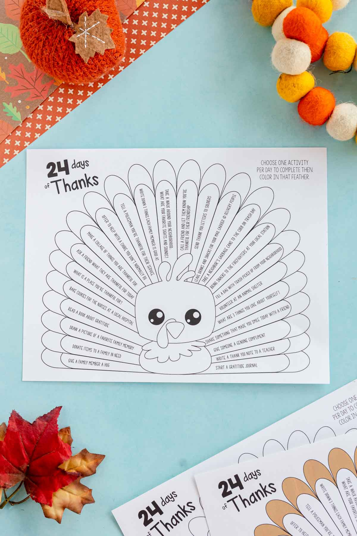 Free Printable Gratitude Thanksgiving Turkeys - Play Party Plan throughout Printable Turkey Activities