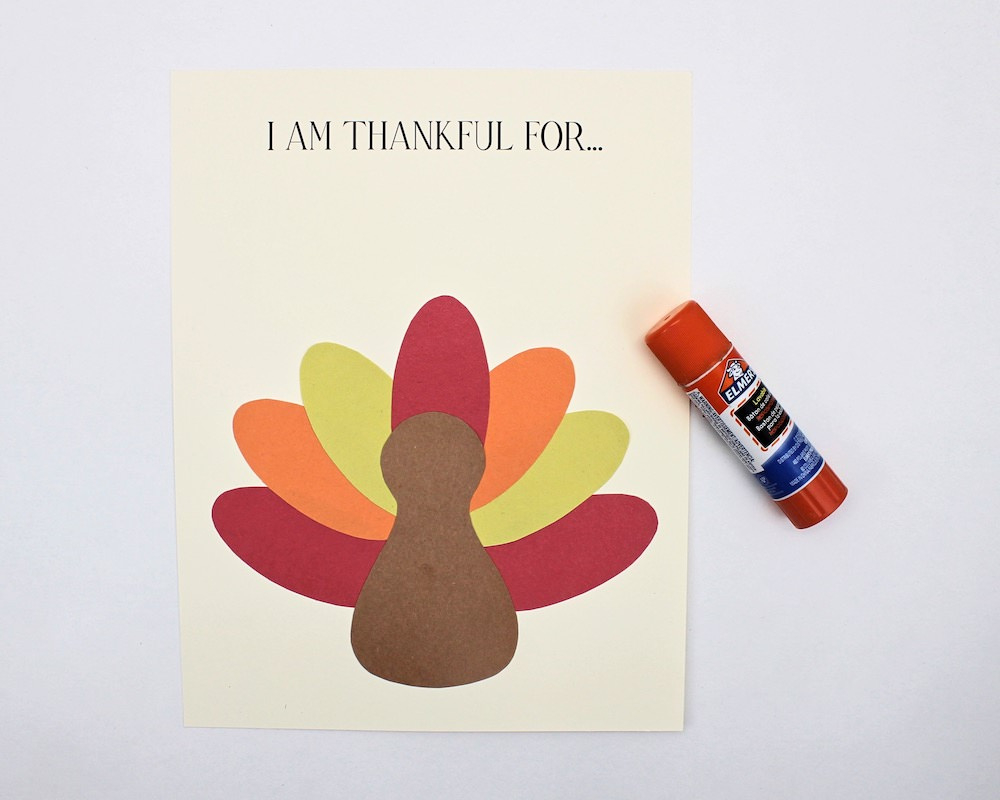 Free Printable Thankful Turkey Craft Template For Kids - The Craft for I Am Thankful For Turkey Printables Informational, Commercial