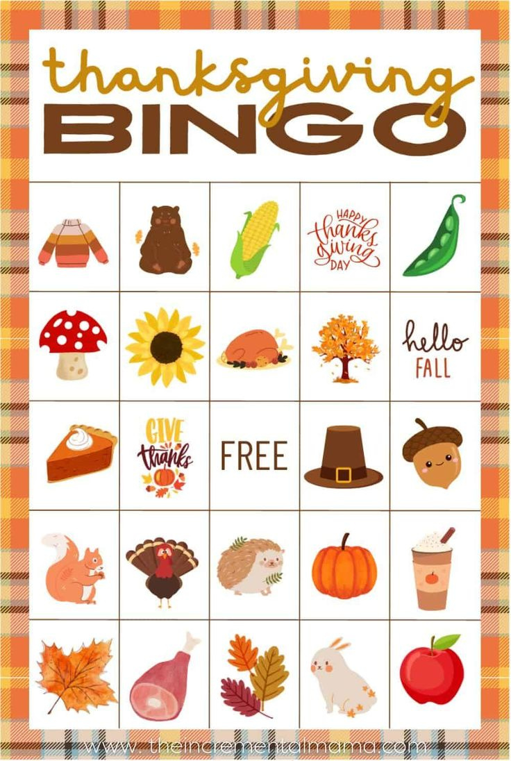 Free Printable Thanksgiving Bingo (24 Unique Cards) with 24 Printable Thanksgiving Bingo Cards