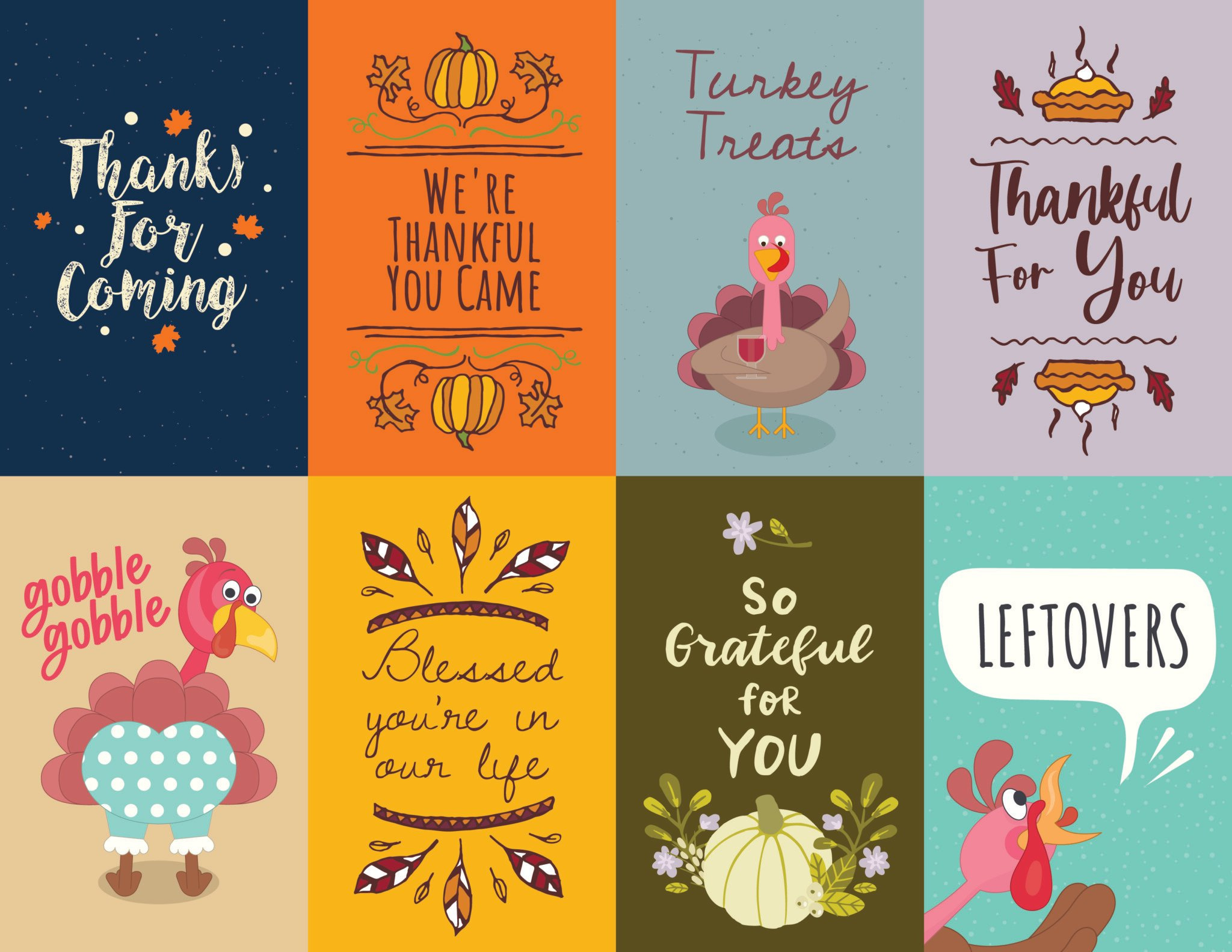 Free Printable Thanksgiving Gift Tags - Play Party Plan inside Printable Turkey Gift Tags