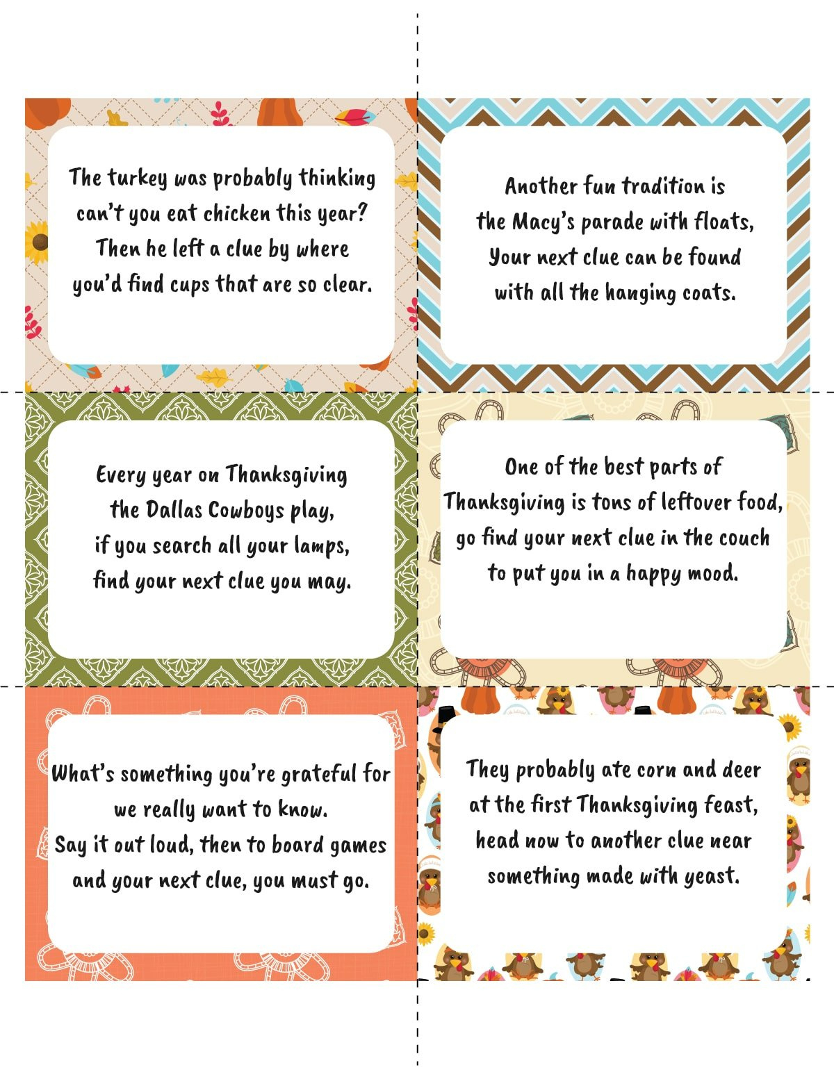 Free Printable Thanksgiving Scavenger Hunt For Kids for Turkey Scavenger Hunt Free Printable