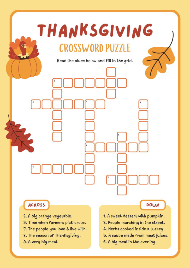 Free Printable Worksheets Thanksgiving