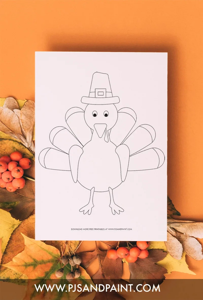 Free Printable Turkey Coloring Page - Pjs And Paint in Turkey Coloring Pictures Printable Informational, Commercial