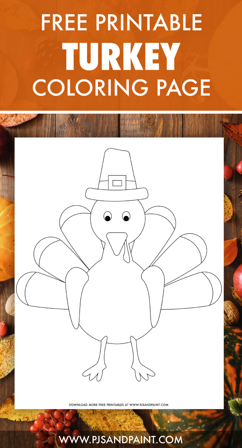 Free Printable Turkey Coloring Page - Pjs And Paint regarding Free Printable Turkey Coloring Pages Informational, Commercial