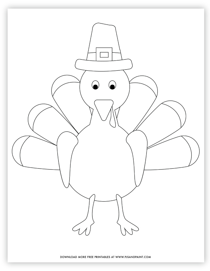Free Printable Turkey Coloring Page - Pjs And Paint regarding Free Printable Turkeys To Color