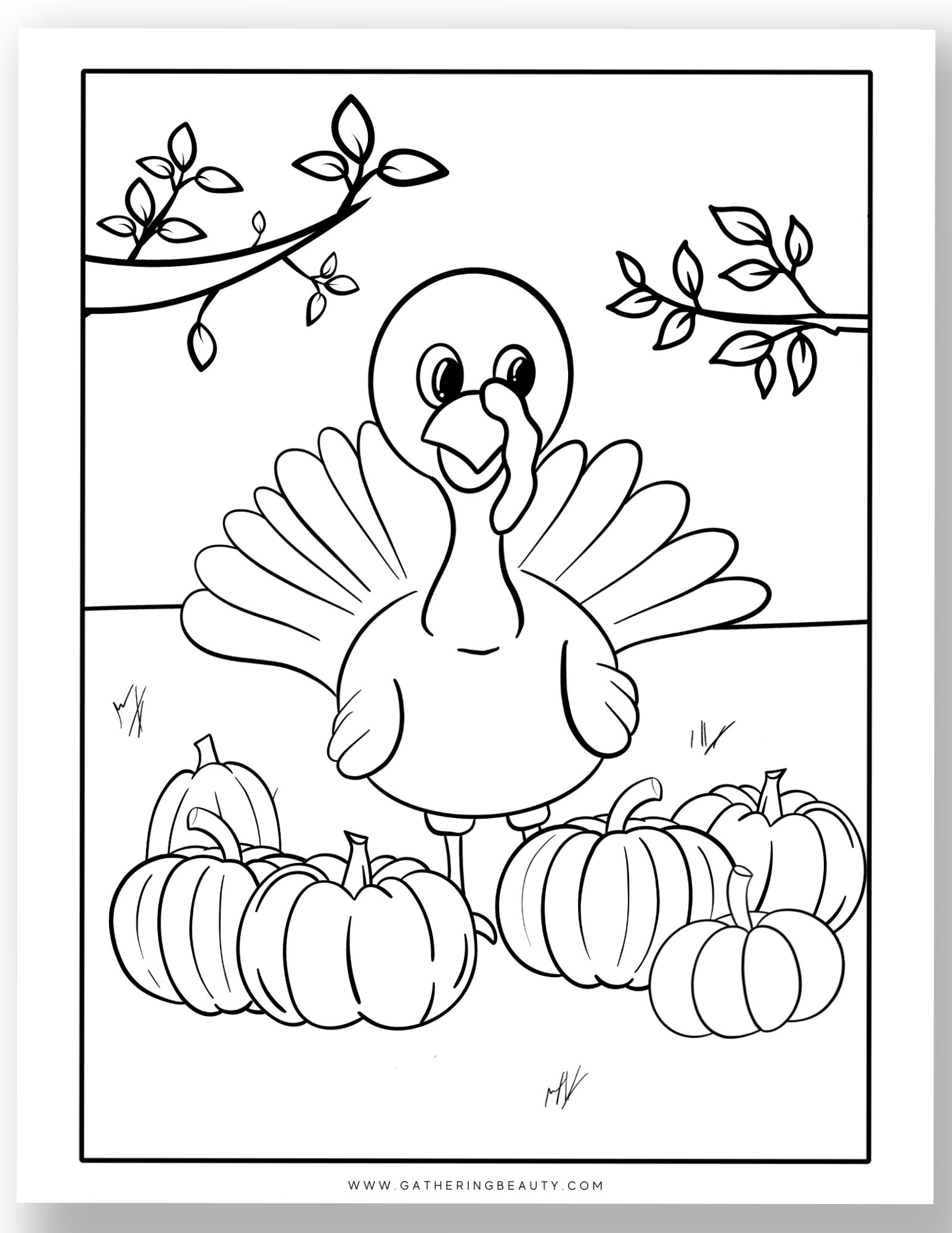 Free Printable Turkey Colouring Pages — Gathering Beauty inside Free Turkey Printable For Kids