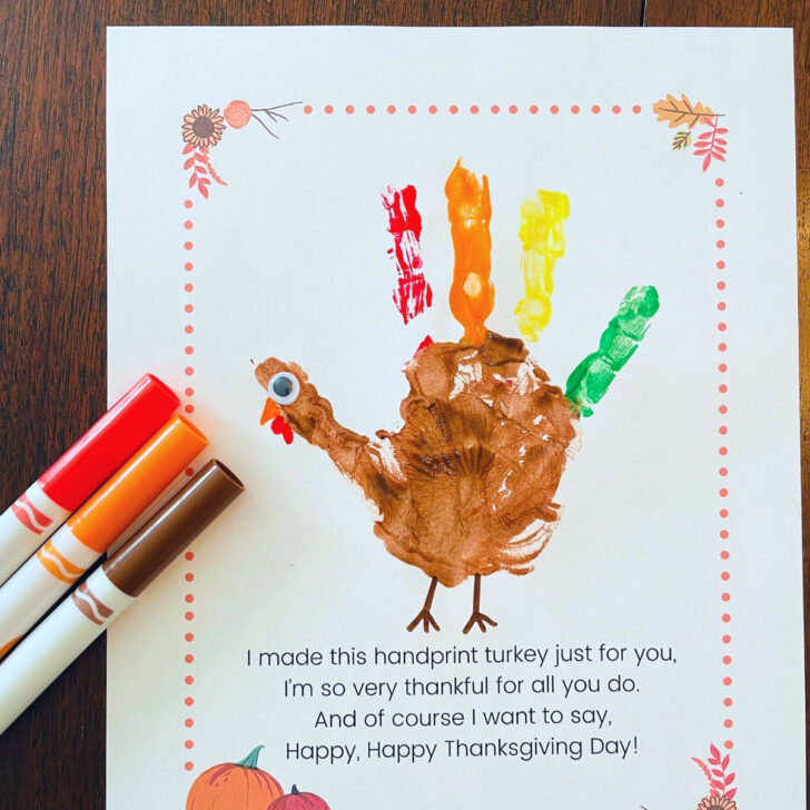 Printable Handprint Turkey Poem