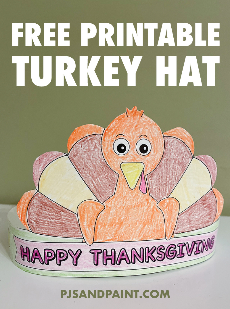 Free Printable Turkey Hat - Thanksgiving Turkey Crown in Free Printable Turkey Hat Template Informational
