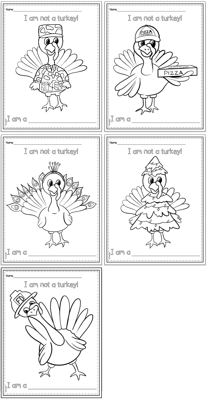 Free Printable Turkey In Disguise Coloring Pages - The Artisan Life with regard to I Am Not A Turkey I Am A Printable