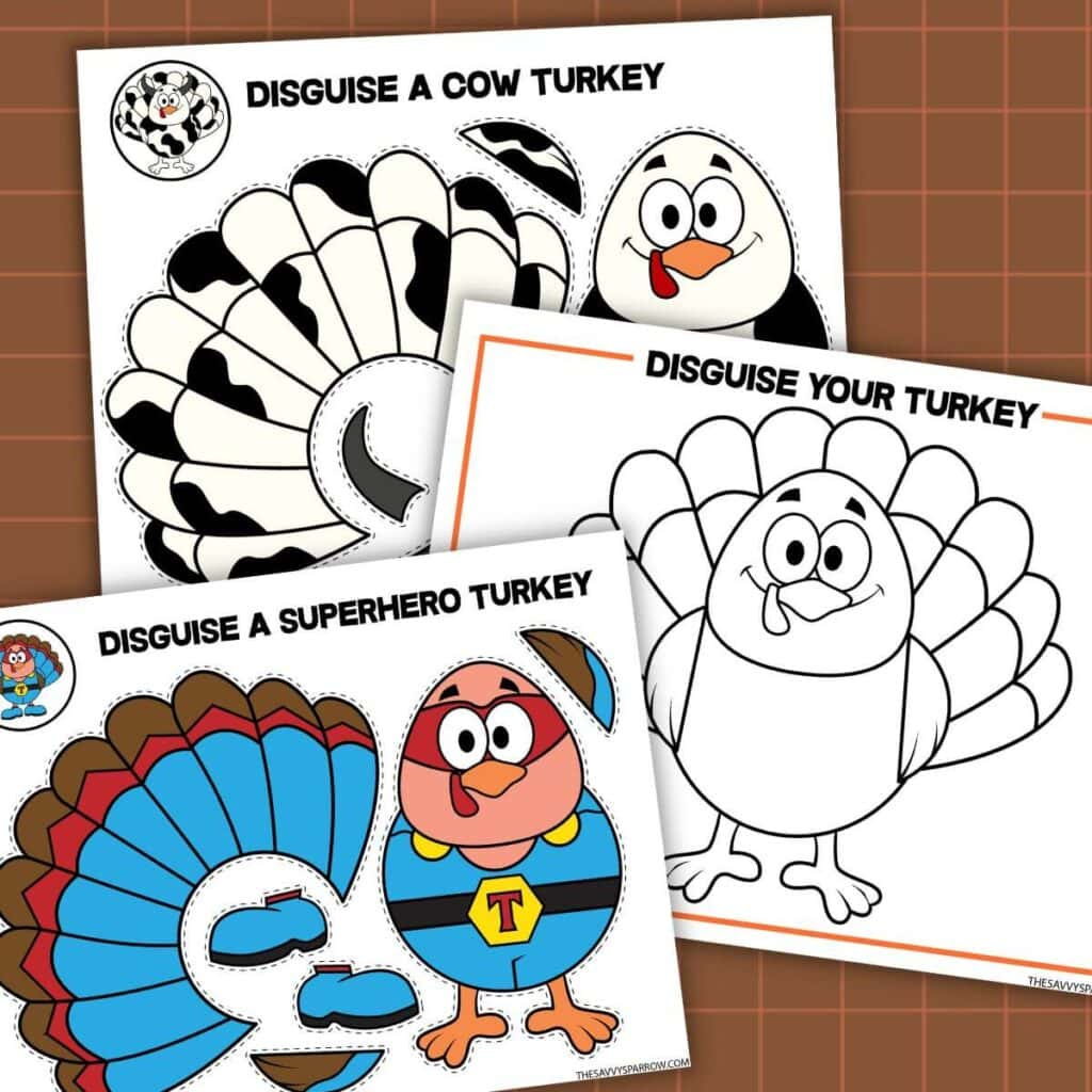 Free Printable Turkey In Disguise Templates To "Hide A Turkey" inside Turkey in Disguise Printable Free