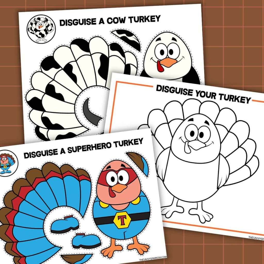 Free Printable Turkey In Disguise Templates To &amp;quot;Hide A Turkey&amp;quot; pertaining to Disguise The Turkey Printable