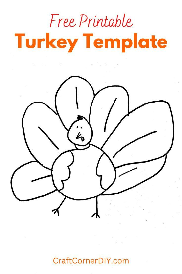 Free Printable Turkey Template with Simple Turkey Printable