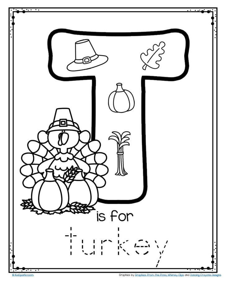 T Is For Turkey Printable T Is For Turkey Printable