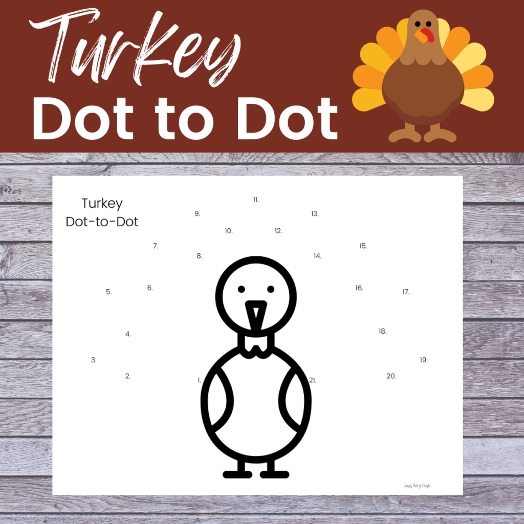 Free Thanksgiving Dot To Dot Printables - Simply Full Of Delight with Turkey Dot To Dot Free Printables