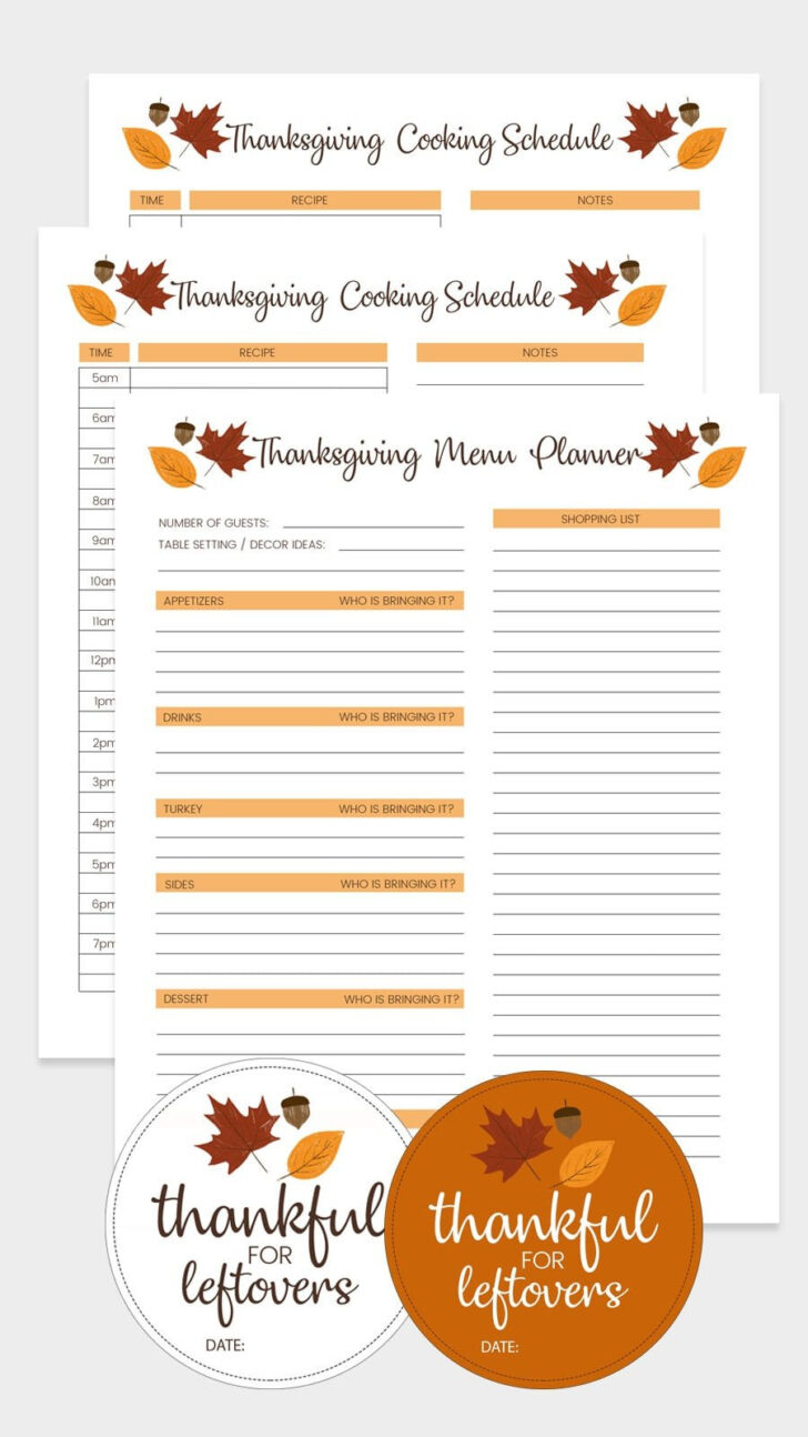 Free Template Thanksgiving Menu Download
