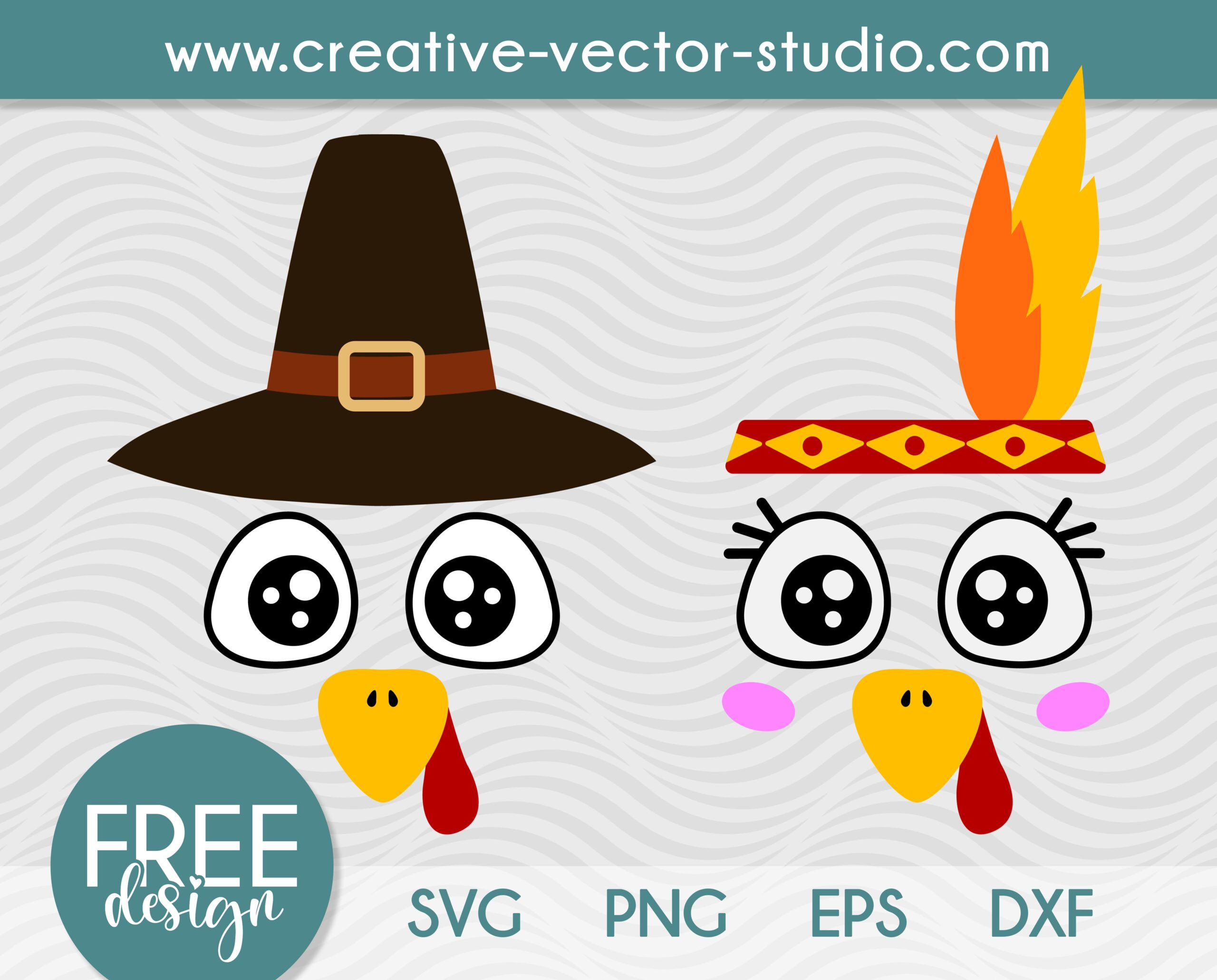 Free Turkey Face Svg, Png, Dxf, Eps | Creative Vector Studio for Turkey Face Printable Free