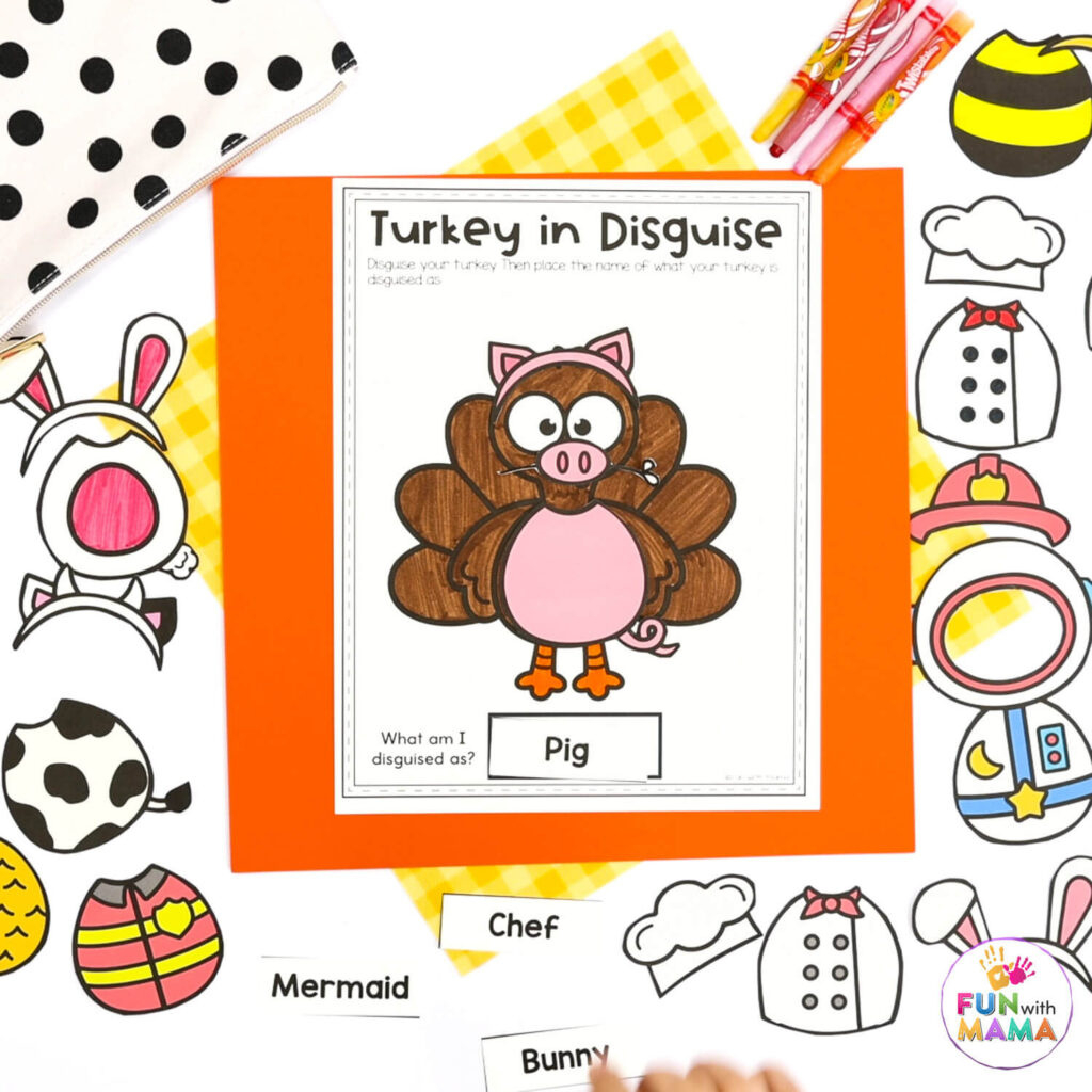 Free Turkey In Disguise Project Template in Free Printable Turkey In Disguise Printable Outfits