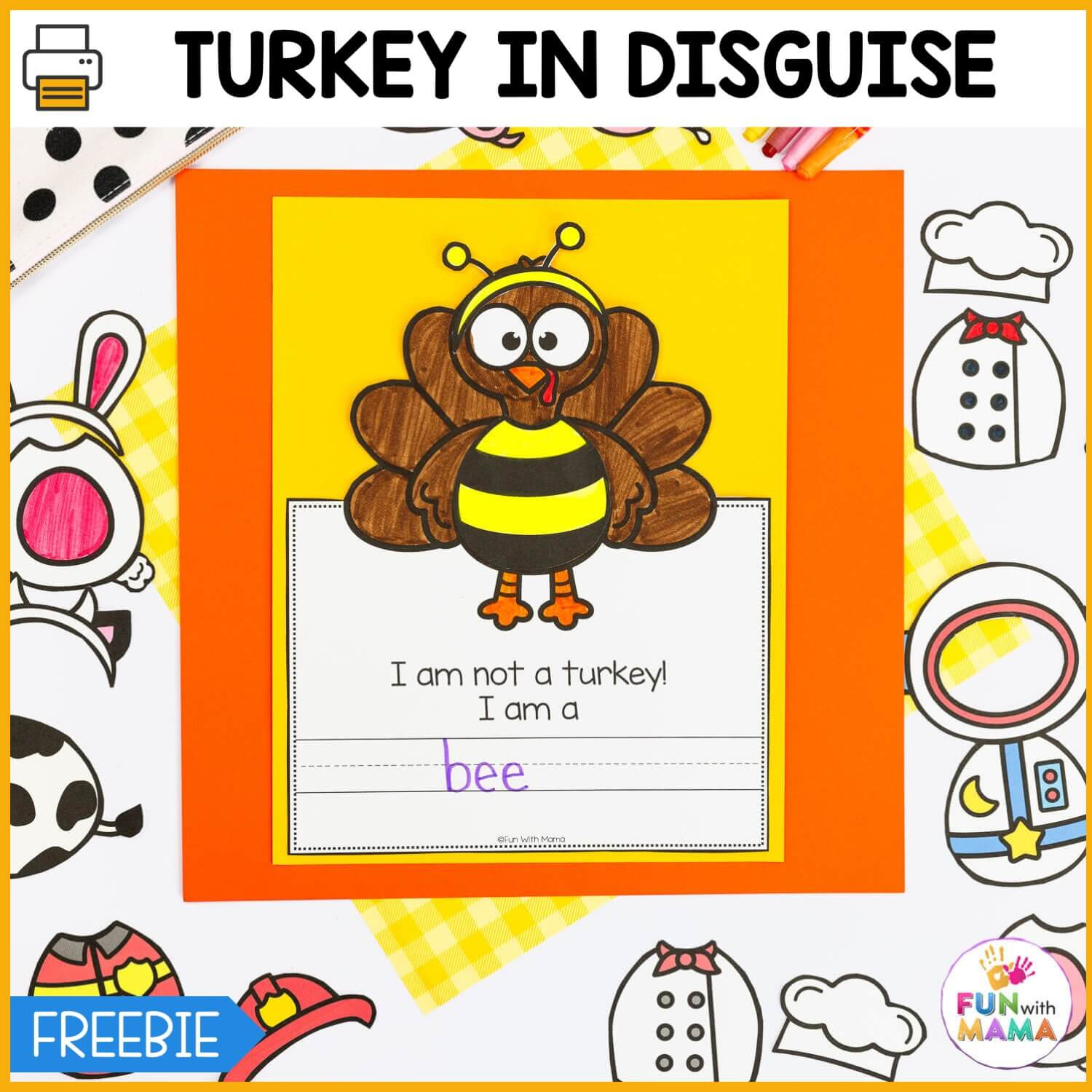 Free Turkey In Disguise Project Template pertaining to Free Printable Disguise A Turkey