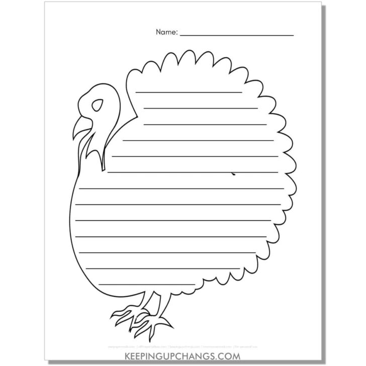 Free Printable Turkey Body Printable	Informational