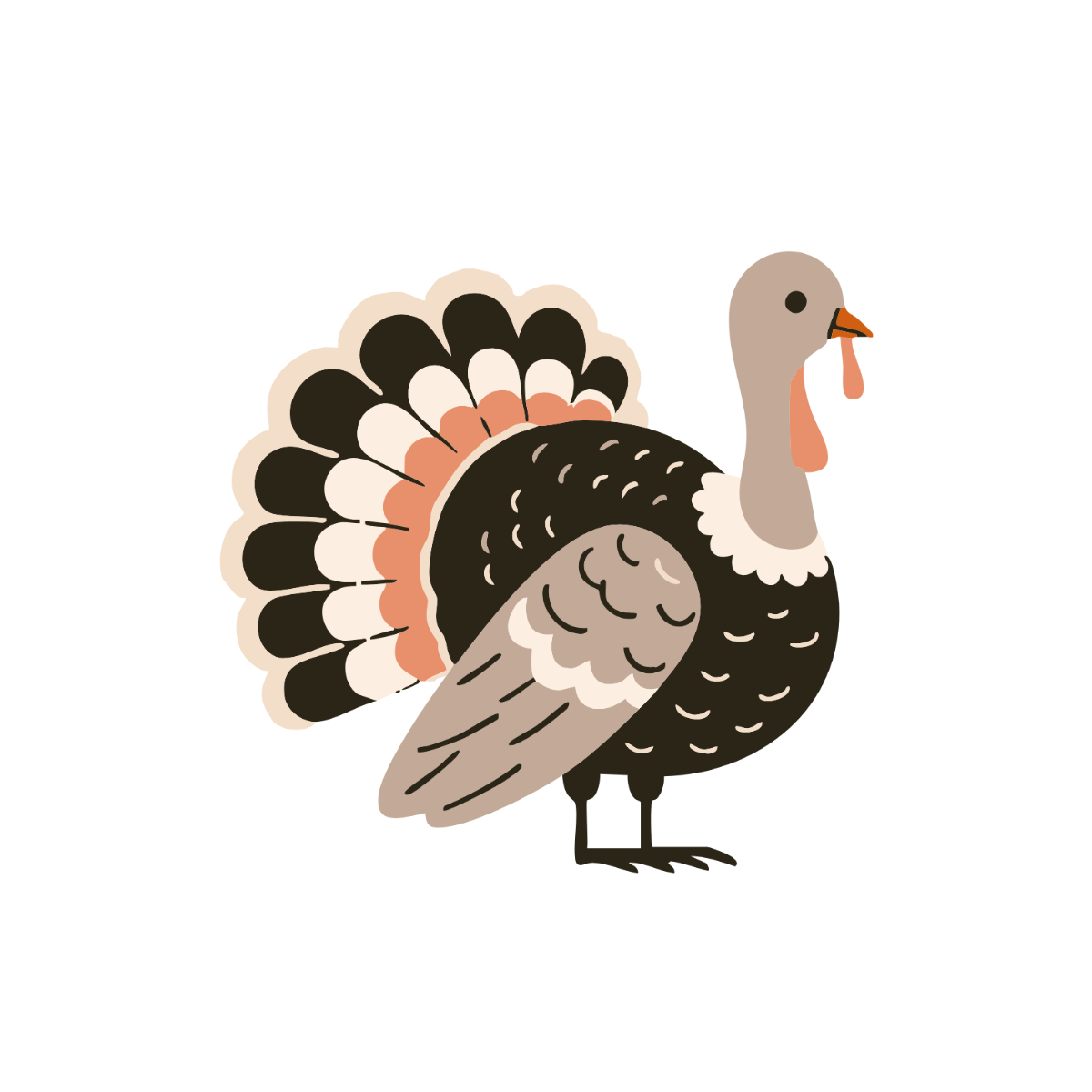Free Turkey Vector Clipart (Png, Svg) To Edit Online with regard to Free Printable Turkey Clip Art