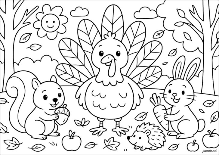 Printable Turkey Coloring Pages For Preschoolers