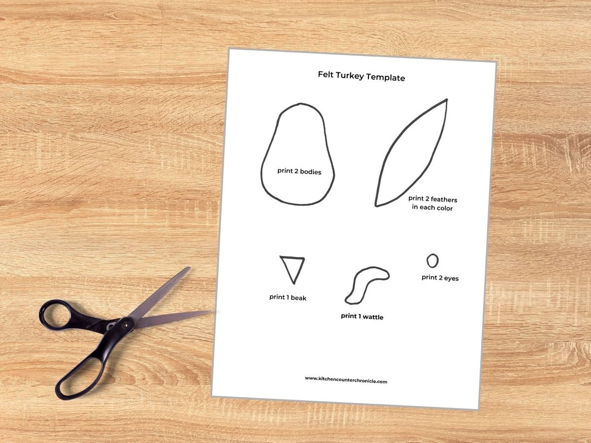 How To Make A Felt Turkey Craft for Turkey Beak Printable