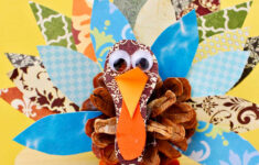 How To Make A Pinecone Turkey For Thanksgiving | Welcome To Nana'S with Pinecone Turkey Craft Printable