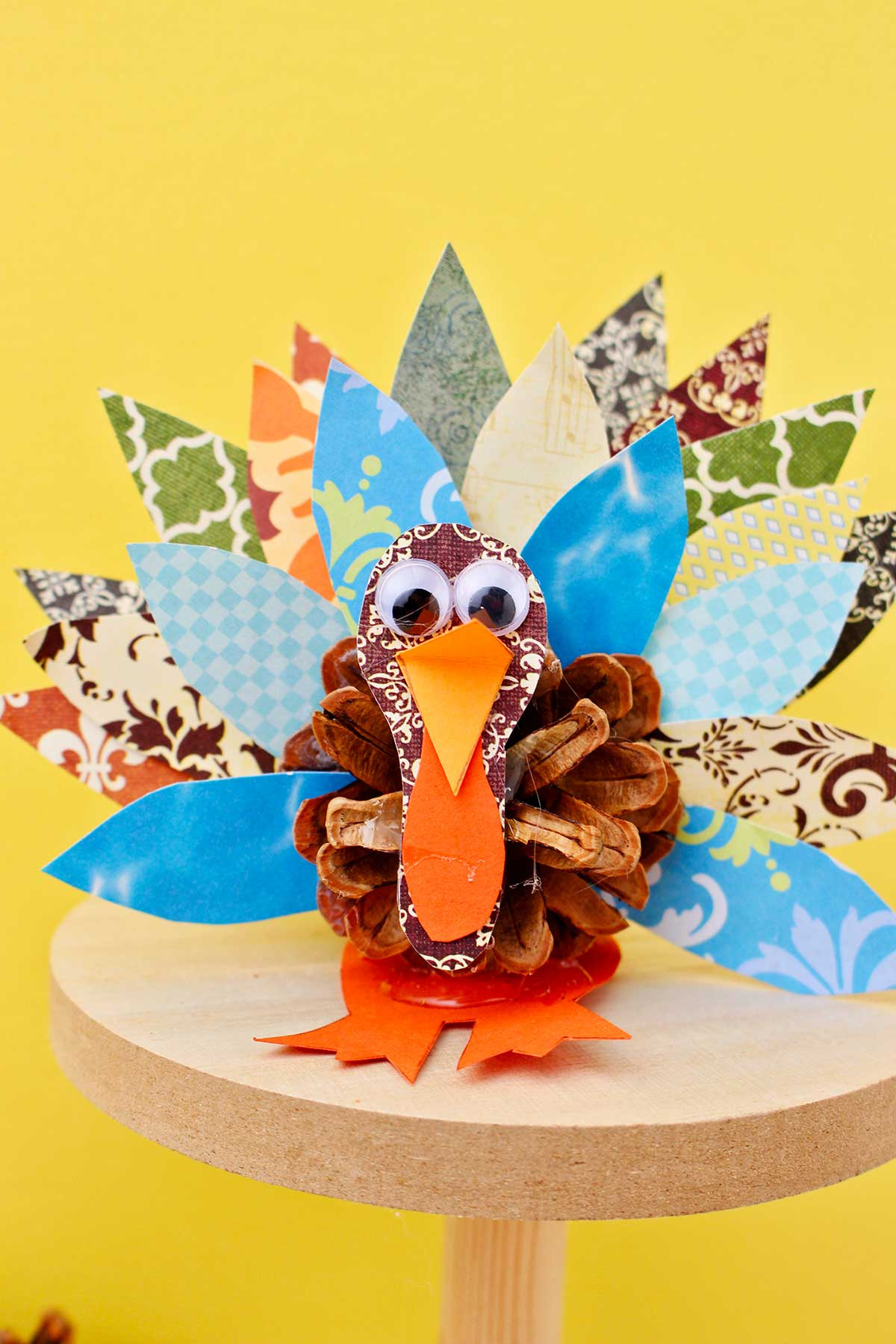 How To Make A Pinecone Turkey For Thanksgiving | Welcome To Nana'S with Pinecone Turkey Craft Printable