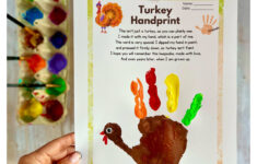 How To Make Cute Turkey Handprint Thanksgiving Kids Craft throughout How to Cook a Turkey Preschool Printable Free